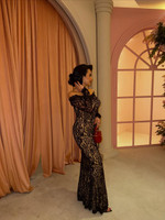 Mila Label Darla Dress - Black/Nude