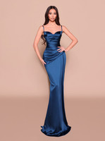 Nicoletta NBM3027 Gown - Teal (with cape)