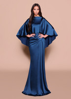 Nicoletta NBM3027 Gown - Teal (with cape)