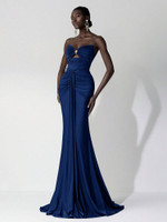 Mila Label Shelly Gown - Navy Blue