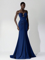 Mila Label Shelly Gown - Navy Blue