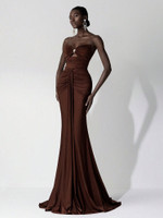Mila Label Shelly Gown - Dark Brown