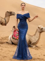 Mila Label Amalia Couture Gown - Navy Blue