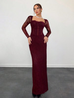 Mila Label Percy Dress - Wine Red