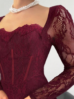 Mila Label Percy Dress - Wine Red