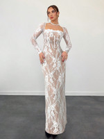 Mila Label Percy Dress - White/Nude