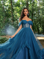 Mila Label Sansa Gown - Teal Blue