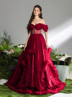 Mila Label Sansa Gown - Deep Red