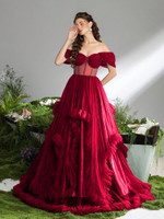 Mila Label Sansa Gown - Deep Red