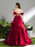 Mila Label Sansa Gown - Deep Red