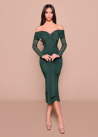 Nicoletta NBM3024 Dress - Forest Green