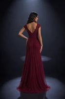 Nicoletta NC4099 Gown - Wine