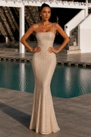 House of Troy Candace Gown - Silver/Nude