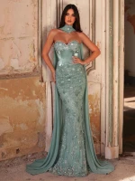 Mila Label Virginia Gown - Teal Blue