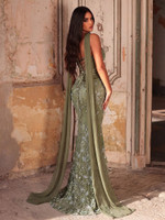 Mila Label Virginia Gown - Olive Green