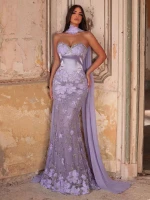 Mila Label Virginia Gown - Mauve Purple