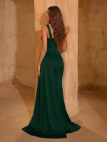 Mila Label Kira Gown - Dark Green