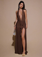 Mila Label Bisou Dress - Coffee Brown