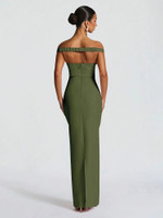 Mila Label Charmaine Gown - Olive Green