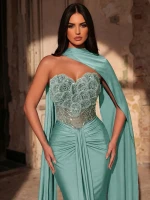 Mila Label Azira Gown - Teal Blue