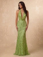 Mila Label Stella Gown - Lime Green