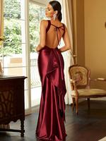 Mila Label Margot Gown - Maroon