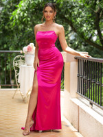 Mila Label Panama Gown - Hot Pink