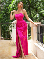 Mila Label Panama Gown - Hot Pink