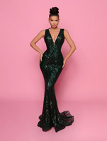 Nicoletta NP152 Gown - Emerald Green