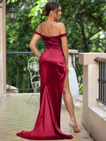 Mila Label Colonia Gown - Wine Red
