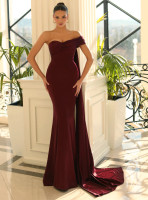 Nicoletta NC1065 Gown - Burgundy