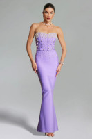 House of Troy Anka Bandage Dress - Lilac