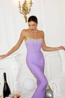 House of Troy Anka Bandage Dress - Lilac