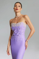 House of Troy Anka Bandage Dress - Lilac
