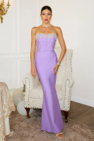 House of Troy Anka Bandage Dress - Lilac