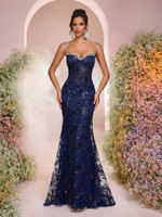 Mila Label Paris Gown - Navy Blue