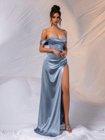Mila Label Danni Gown - Dusty Blue