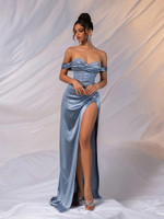 Mila Label Danni Gown - Dusty Blue