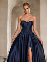 Mila Label Layna Gown - Navy Blue