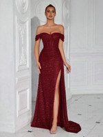 Mila Label Tyra Gown - Burgundy