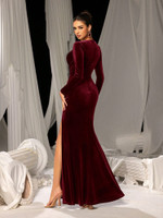 Mila Label Maxine Gown - Burgundy