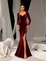 Mila Label Maxine Gown - Burgundy