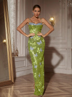 House of Troy Eva Gown - Chartreuse