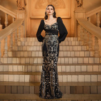 House of Troy Mara Gown - Black/Gold