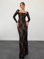 Mila Label Percy Dress - Black/Nude