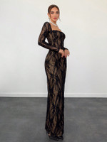 Mila Label Percy Dress - Black/Nude