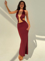Mila Label Cobra Dress - Burgundy
