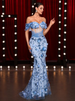 House of Troy Carrie Gown - Blue