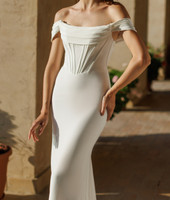 Tina Holly TW485 Gown -  Off White