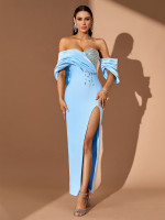 House of Troy Mara Gown - Sky Blue